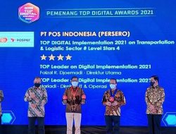 3 Penghargaan Diborong Pos Indonesia Pada Ajang Top Digital Award 2021