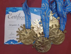 Aryanti Amanda Auryansyah Sabet 5 Medali Emas di Figure Skating Skate Bandung