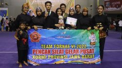 Tim Pencak Silat Bertema Asal Kota Bandung Raih Medali Emas Fornas VI Palembang