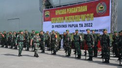 Pangdam I/BB Pimpin Upacara Pemberangkatan Satgas Pamtas Yonif 132/BS Sektor Utara RI -PNG 2022