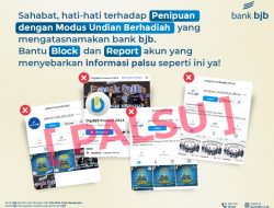 Modus Penipuan Catut Nama Bank bjb, Bagi Nasabah Diharap Waspada!
