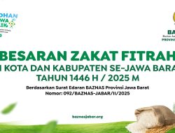 BAZNAS Resmi Tetapkan Besaran Zakat Fitrah di Kota dan Kabupaten Se Jabar